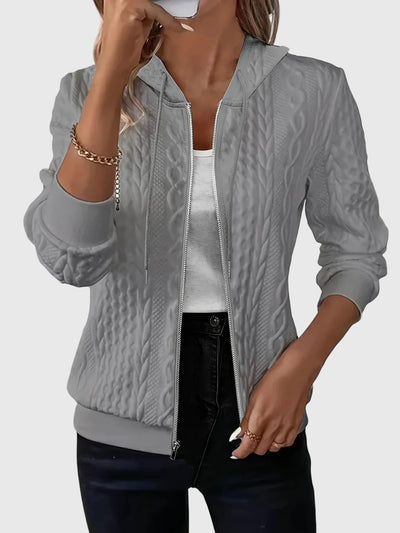 Lena™ - Bluza z dekoltem na zamek