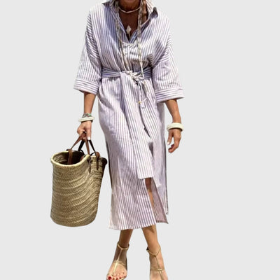 Ellen™ | Klasyczna Sukienka w Paski