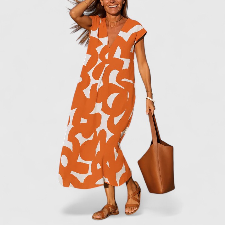 Koralia | Stylowa Sukienka z Dekoltem w Serek