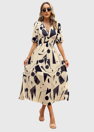 Merlina™ | Modelująca Kwiatowa Sukienka Midi