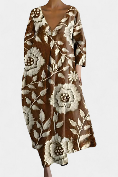 Izalinda | Wygodna sukienka z dekoltem w kształcie V