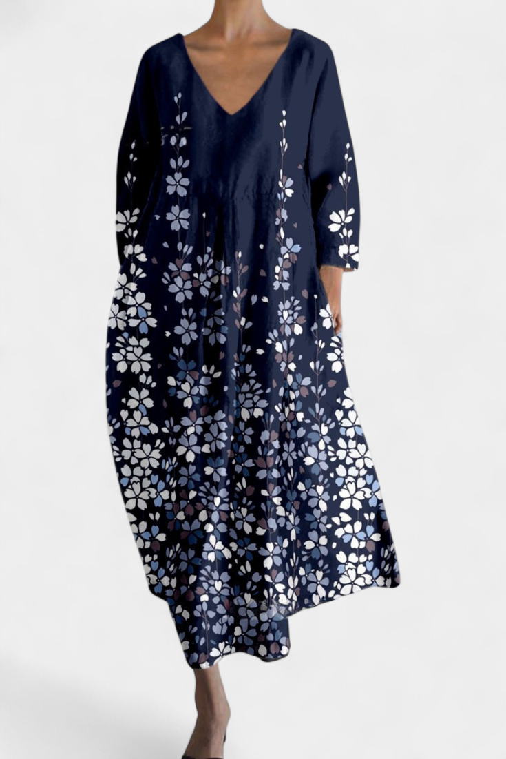 Izalinda | Wygodna sukienka z dekoltem w kształcie V