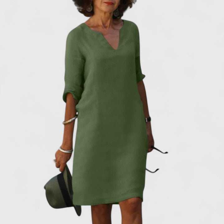 Taylora | Wygodna sukienka z dekoltem w serek